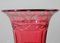 Vase Bohemian en Cristal Rouge avec Feuilles de Vigne, 1800s 6