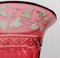 Bohemian Red Crystal Vase with Grape Leaves, 1800s 7