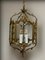French-Style Lantern with Hand-Carved Glass, 1950 1