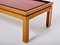 Tavolino da caffè in quercia, ottone e pelle in stile Dupré-Lafon di Alberto Pinto, 1990, Immagine 10