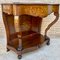French Marquetry Walnut Console with Drawer, 1950s 4