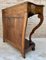 French Marquetry Walnut Console with Drawer, 1950s 13