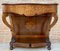 French Marquetry Walnut Console with Drawer, 1950s 1