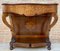 French Marquetry Walnut Console with Drawer, 1950s, Image 1
