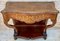 French Marquetry Walnut Console with Drawer, 1950s 6