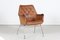 Scandinavian Modern Mirja Easy Chair with Cognac Leather Cushions by Bruno Mathsson for Dux, 1970s 1
