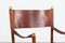 Mid-Century Danish Director's Chair in Elm, Leather & Brass, 1960s, Image 7