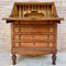 Vintage French Carved Secretaire in Oak, 1940s 6