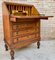 Vintage French Carved Secretaire in Oak, 1940s, Image 3