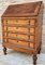 Vintage French Carved Secretaire in Oak, 1940s 4