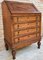 Vintage French Carved Secretaire in Oak, 1940s, Image 5