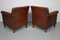 Vintage Art Deco Dutch Cognac Leather Club Chairs, Set of 2 19