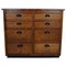Industrial Belgian Oak Apothecary Cabinet, 1940s 1