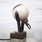 Lámpara de escritorio ajustable vintage con globo ocular, años 70, Imagen 2