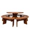 Dining Table and Benches in Elm from Pierre Chapo, 1970s, Set of 5 2