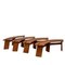 Dining Table and Benches in Elm from Pierre Chapo, 1970s, Set of 5, Image 6