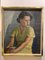 Finnish Artist, Young Woman in a Yellow Dress, 1930s, Oil on Canvas, Framed 6