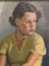 Finnische Künstlerin, Junge Frau in Gelbem Kleid, 1930er, Öl auf Leinwand, Gerahmt 3