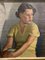 Artiste Finlandais, Jeune Femme en Robe Jaune, 1930s, Huile sur Toile, Encadrée 2