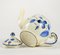 Teekanne aus weißer & blauer Keramik von Brocca Rogue, 1950er 8