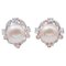 14 Kt Rose and White Gold Earrings, 1970s, Set of 2 1