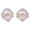14 Kt Rose and White Gold Earrings, 1970s, Set of 2, Image 1