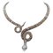 Rose Gold and Silver Snake Necklace, 1960s, Image 1