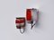 Small Red & White Banded Blown Glass Lanterns attributed to Fulvio Bianconi for Venini, 1968, Italy, Set of 2, Image 2