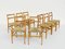 Mod. Leichte Stühle aus geölter Esche & Seil von Gio Ponti für Cassina, Italien, 1955, 8 Set 6
