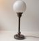 Lampe de Table Art Déco en Laiton et en Verre Opalin de Fog & Morup, Danemark, 1930s 1