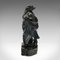 Petit Onyx Noir Sculpté à la Main Art Déco Vintage, 1940s 6