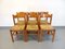 Vintage Chairs in Light Wood and Straw, 1980s, Set of 6 1