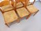 Vintage Chairs in Light Wood and Straw, 1980s, Set of 6 5