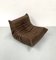 French Chestnut Brown Leather Togo Lounge Chair by Michel Ducaroy for Ligne Roset, 1970s 9