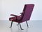 Digamma Armchair in Purple Dedar Fabric & Brass by Ignazio Gardella, 2010s 15