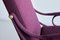 Digamma Armchair in Purple Dedar Fabric & Brass by Ignazio Gardella, 2010s 5