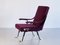 Digamma Armchair in Purple Dedar Fabric & Brass by Ignazio Gardella, 2010s 14