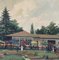 Sergio Cecchi, Mini golf animé au parc Château Banquet à Genève, 1954, Oil on Canvas, Framed 4