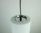 Large Model 1022 Cylinder Lamp in White Glass, Satin Glass & Chrome from Limburg, 1970s 5