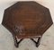 Antique Hexagonal Side or Center Walnut Table with Six Carved Legs, 1890s, Image 6