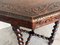 Antique Hexagonal Side or Center Walnut Table with Six Carved Legs, 1890s, Image 10