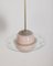 Lampada a sospensione vintage in vetro rosa, Italia, anni '50, Immagine 3