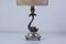 Antique Dolphin Table Lamp with Silver Base, 1890s 3