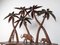 Austrian Artist, Giraffe, Palms and Elephants, 1920s, Metal 4