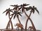 Austrian Artist, Giraffe, Palms and Elephants, 1920s, Metal, Image 4