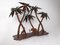 Austrian Artist, Giraffe, Palms and Elephants, 1920s, Metal, Image 2