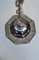 Pendant in Chromed Metal and Smoked Glass, 1950s 7