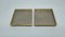 Silver-Plated Tidy Tray with Brass Edge, 1960s, Set of 2 1