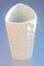 Triangle White Biscuit Vase with Heart Decor from Kaiser, 1970s 1