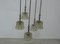 Lampe à Suspension Mid-Century Moderne en Chrome & Métal Noir de style Quist Nagel, Allemagne 2